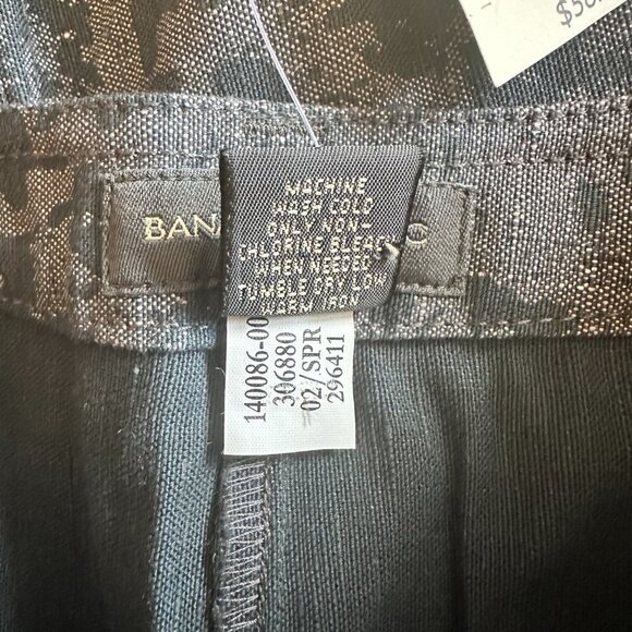 Women's 2 NWT Banana Republic Raw Hem Skirt Animal Print Pencil Gray - Picture 6 of 6
